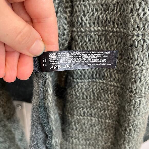 SATURDAY SUNDAY Sz S Anthropologie Cascado Draped Open Cardigan Sweater Green - Picture 6 of 6